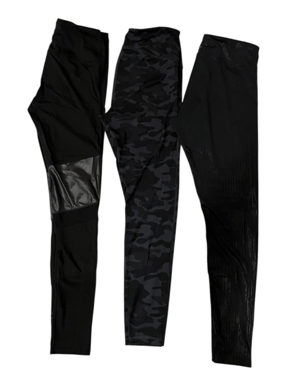 Bundle of Three Black Leggings Please Check Measurements